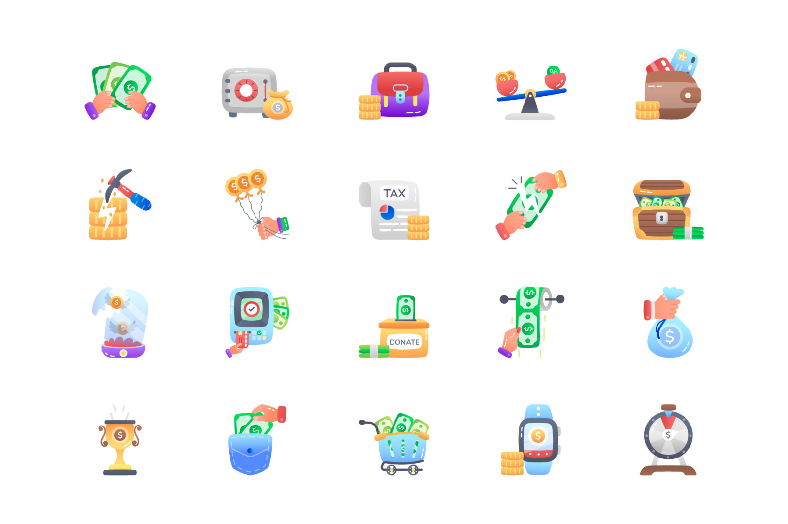 Money and Finance Icon Set Money and Finance Icon Set