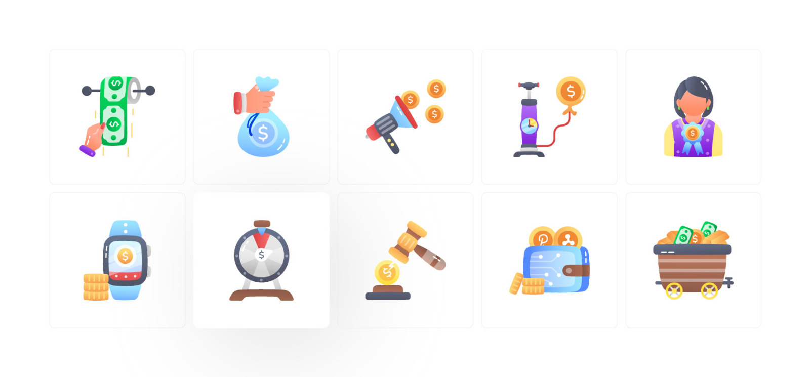 Money and Finance Icon Set Money and Finance Icon Set