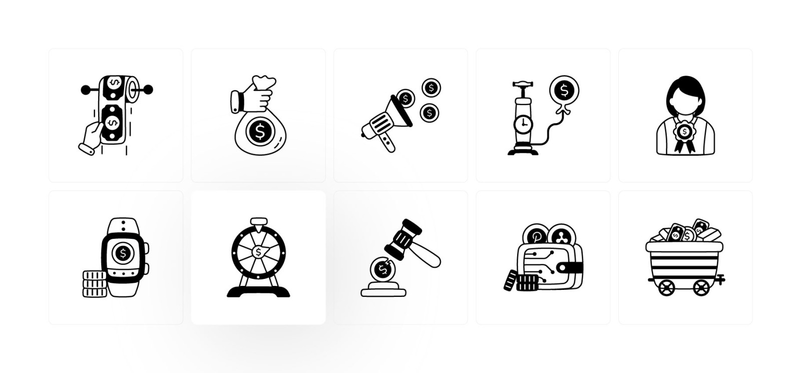 Money and Finance Icon Set Money and Finance Icon Set