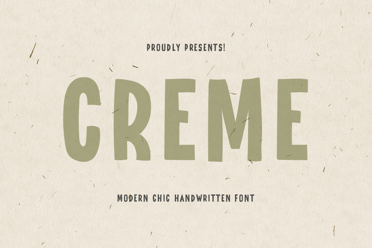CREME – Modern Chic Hand-lettered font CREME – Modern Chic Hand-lettered font