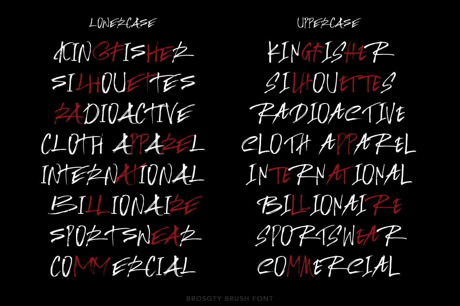 Brosgty Brush Font Brosgty Brush Font