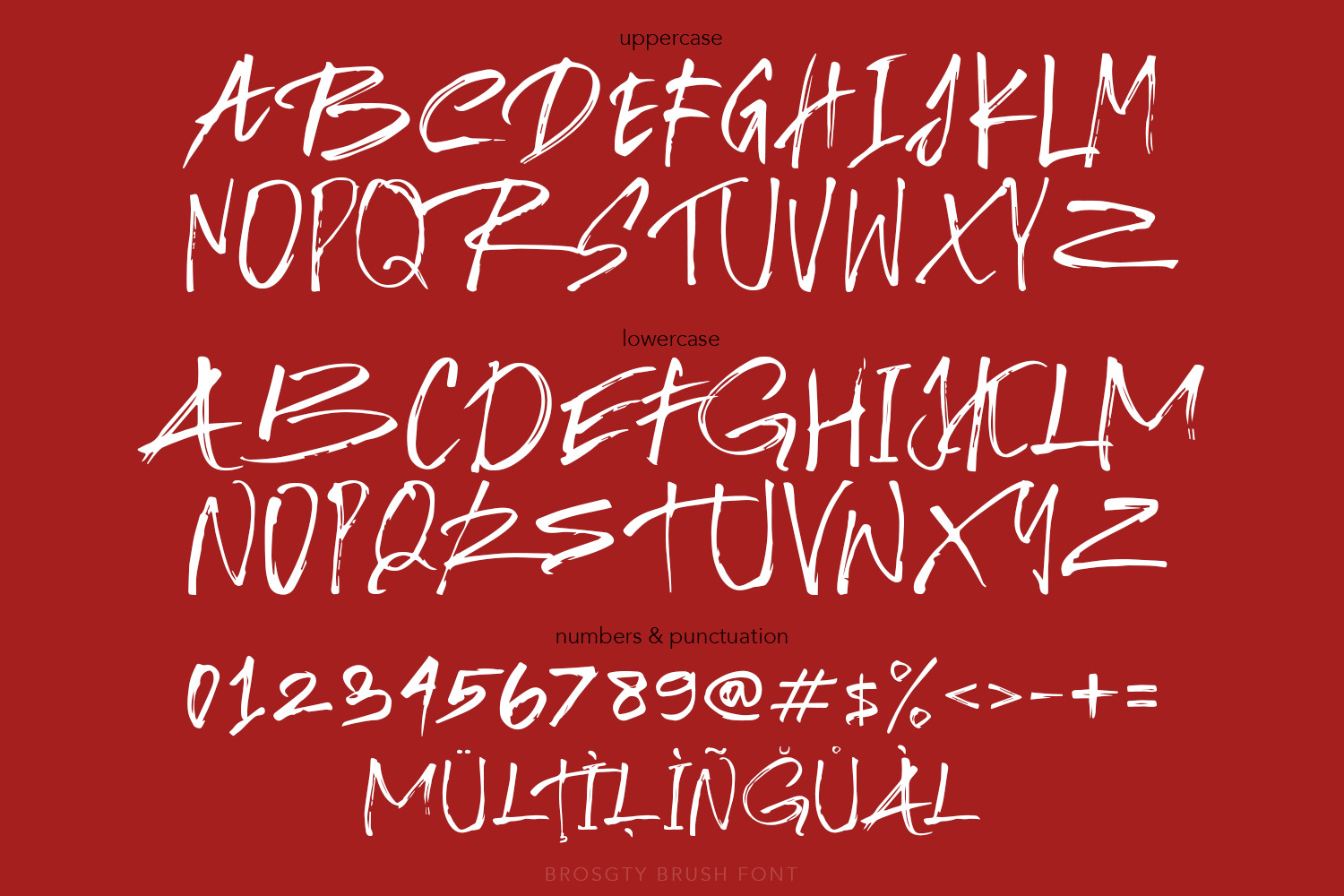 Brosgty Brush Font Brosgty Brush Font