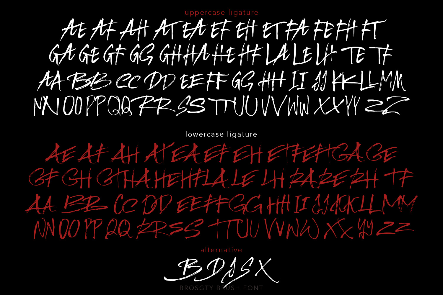 Brosgty Brush Font Brosgty Brush Font