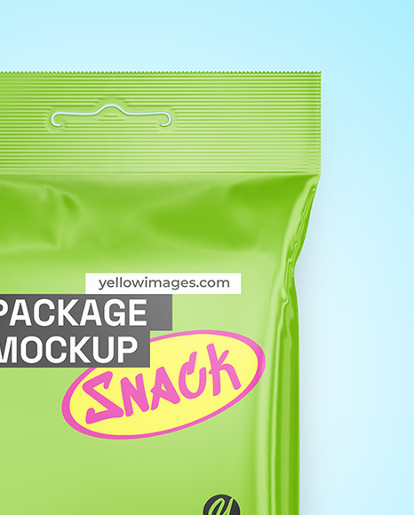 Glossy Snack Package Mockup