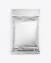 Glossy Metallic Snack Package Mockup