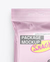 Glossy Metallic Snack Package Mockup