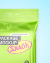 Glossy Metallic Snack Package Mockup