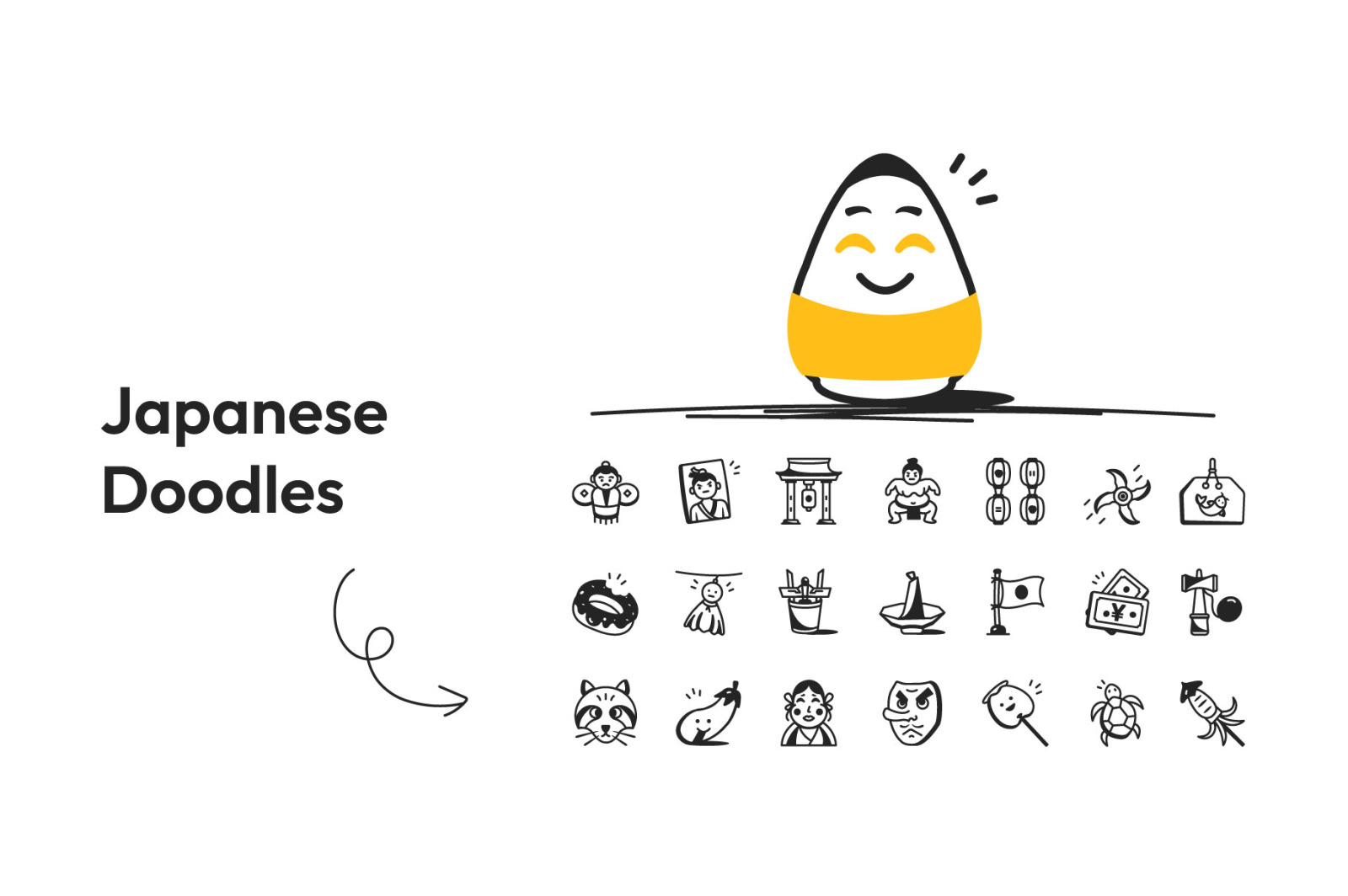 100 Japanese Doodles