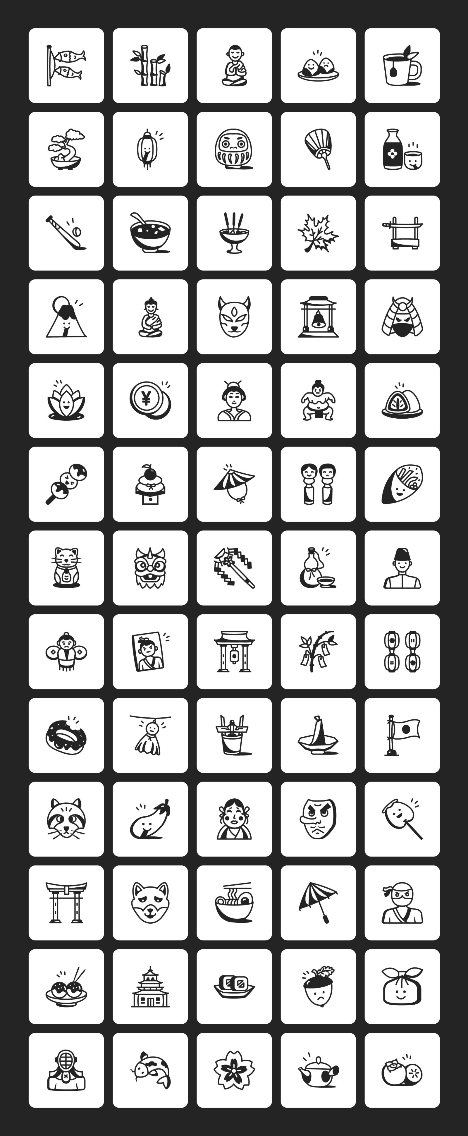 100 Japanese Doodles