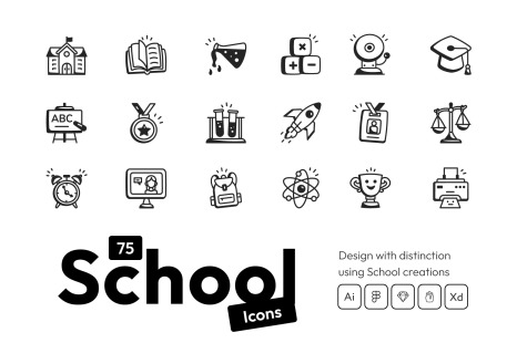 Animated School Doodles - Doodle icons