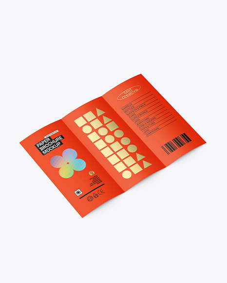 Paper Trifold Brochure Mockup