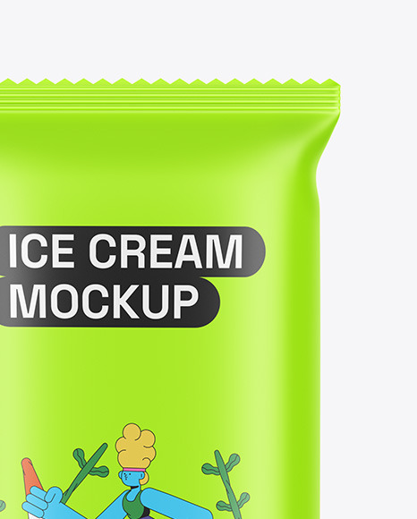 Matte Flow Pack W/ Ice Cream Mockup