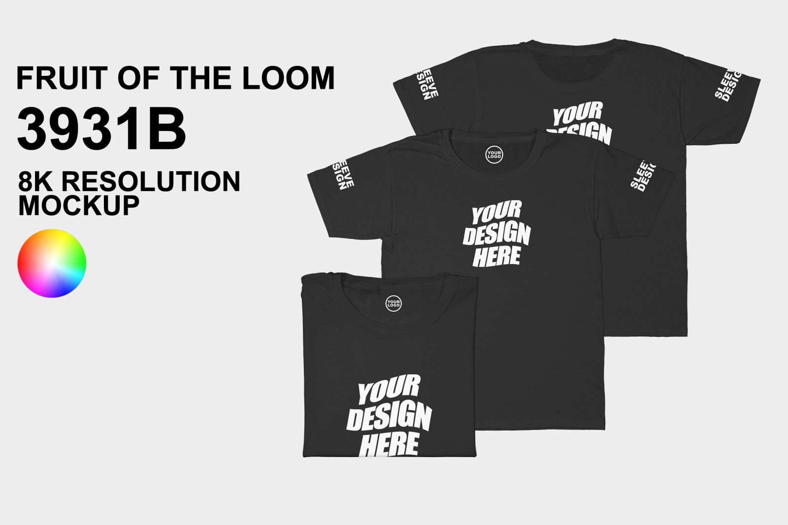 Fruit of the Loom 3931B Tshirt Mockup