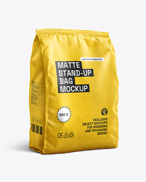 Matte Stand-Up Bag Mockup