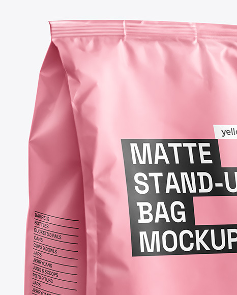 Matte Stand-Up Bag Mockup