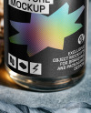 Oil Tincture Dropper Bottle on a Stone Plate with Herbs Mockup