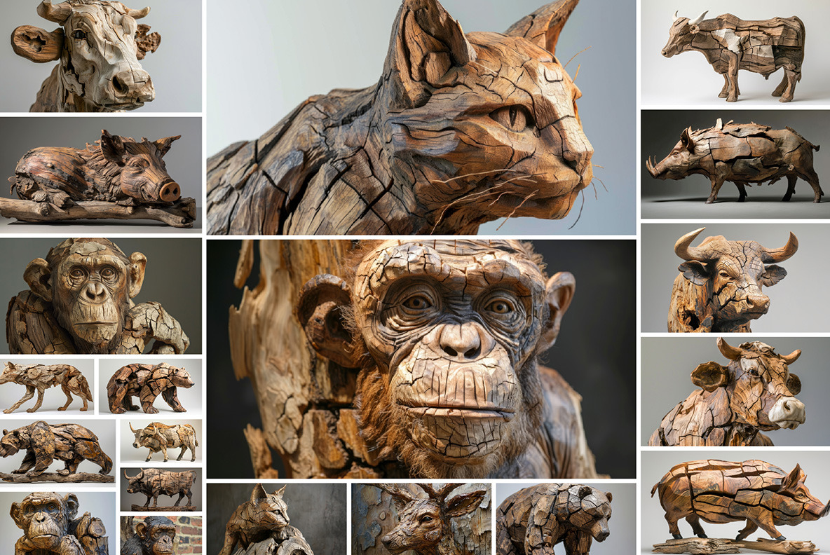Wooden animals - 84 images Wooden animals - 84 images