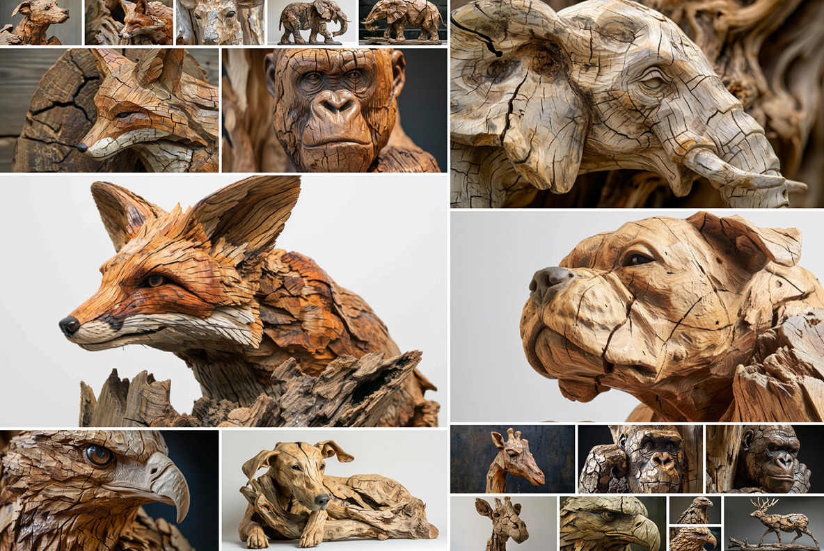Wooden animals - 84 images Wooden animals - 84 images