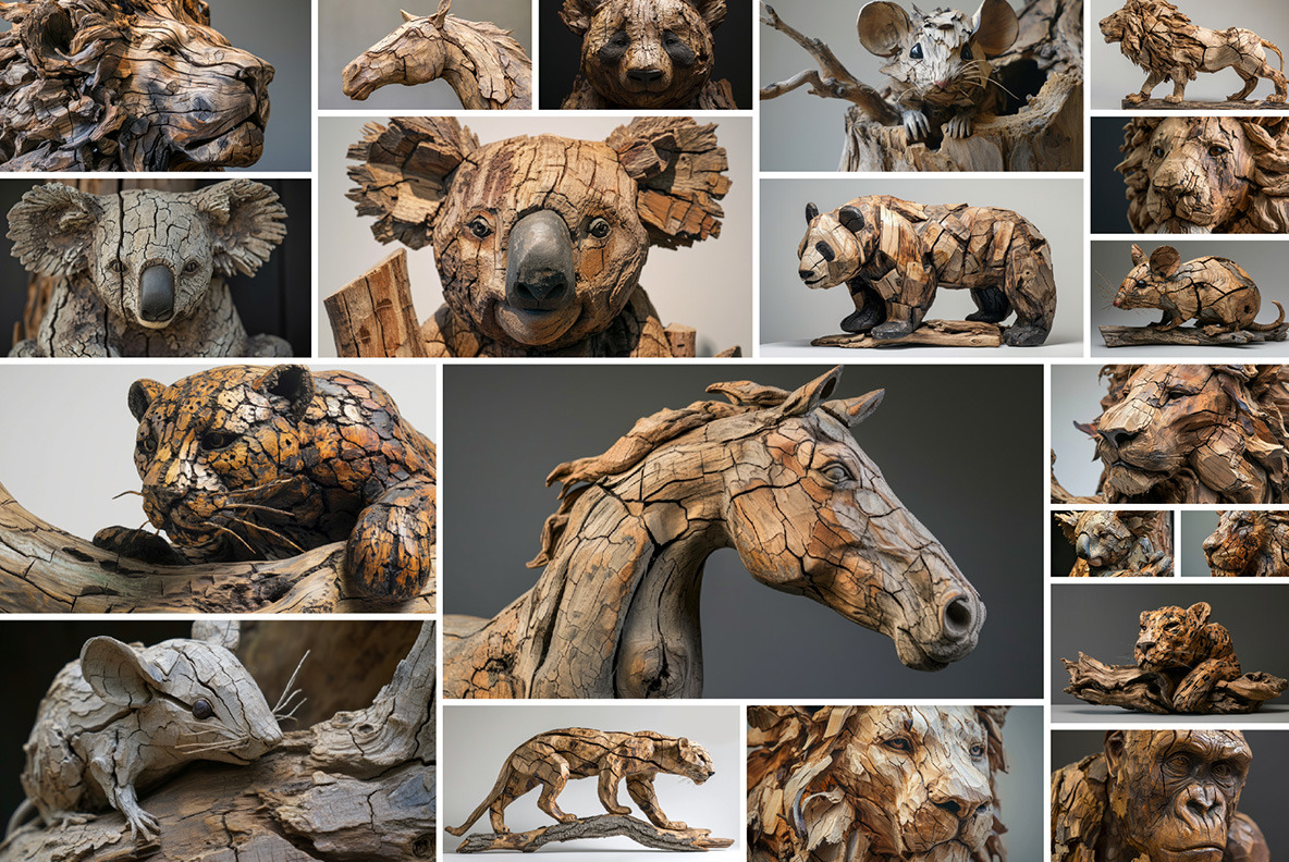 Wooden animals - 84 images Wooden animals - 84 images