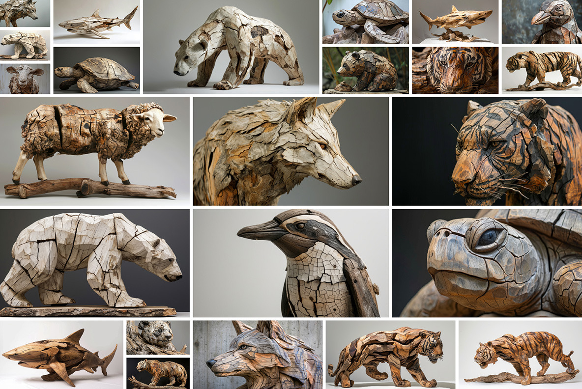 Wooden animals - 84 images Wooden animals - 84 images