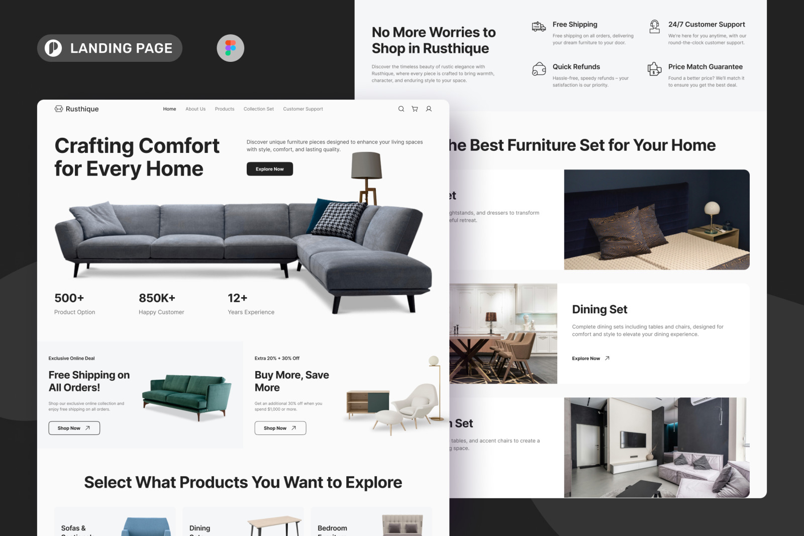 Rusthique - Home Furniture Landing Page Rusthique - Home Furniture Landing Page
