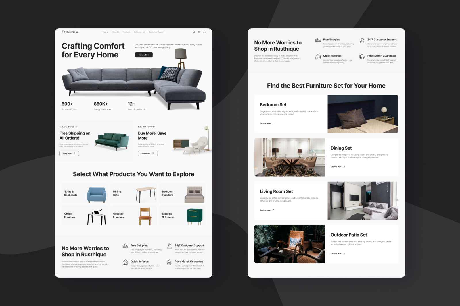 Rusthique - Home Furniture Landing Page Rusthique - Home Furniture Landing Page