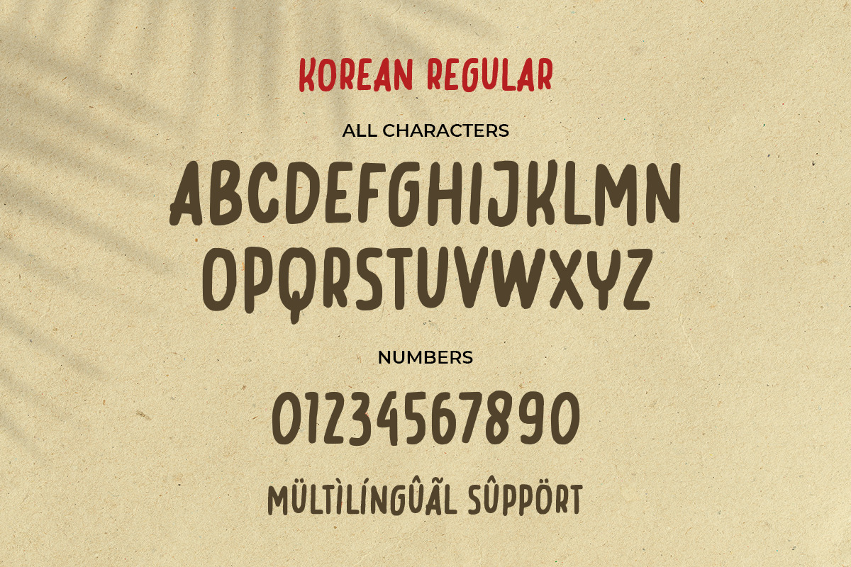 Korean - Layered Handwritten Font Korean - Layered Handwritten Font