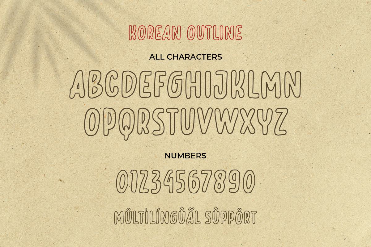 Korean - Layered Handwritten Font Korean - Layered Handwritten Font
