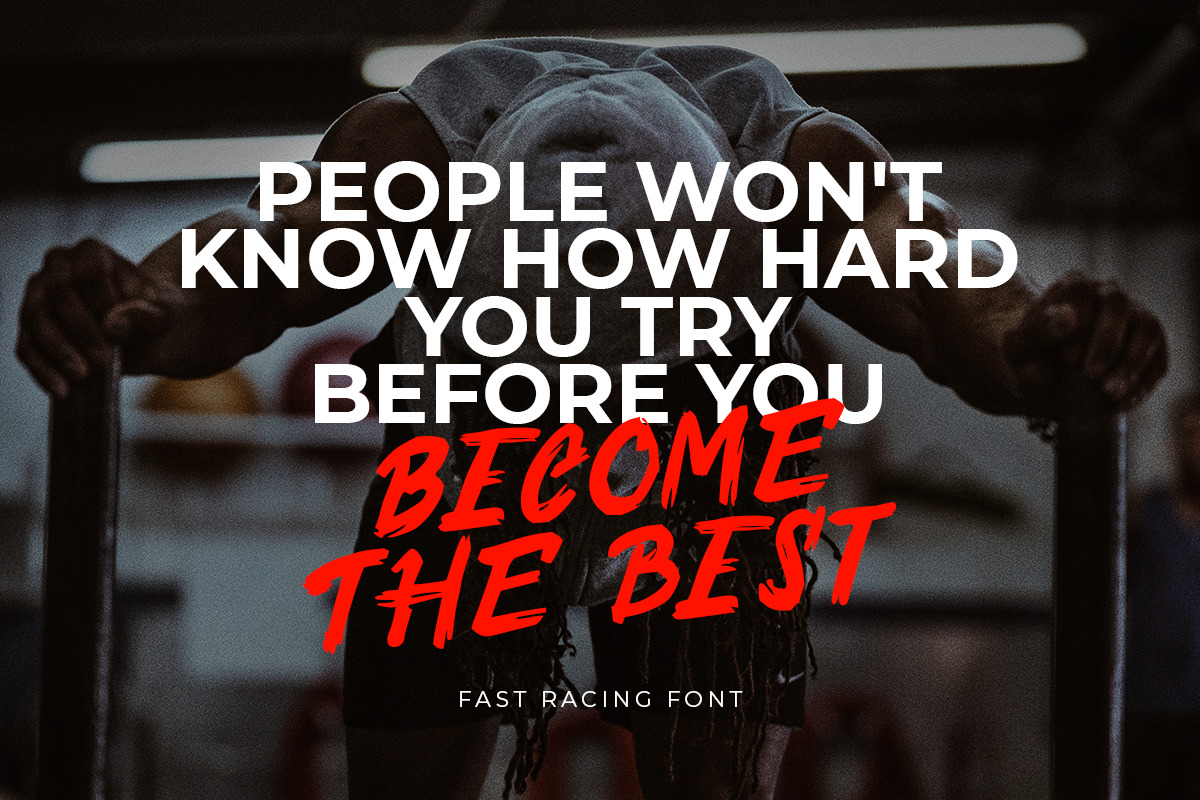 Fast Racing - Brave Handwritten Font Fast Racing - Brave Handwritten Font