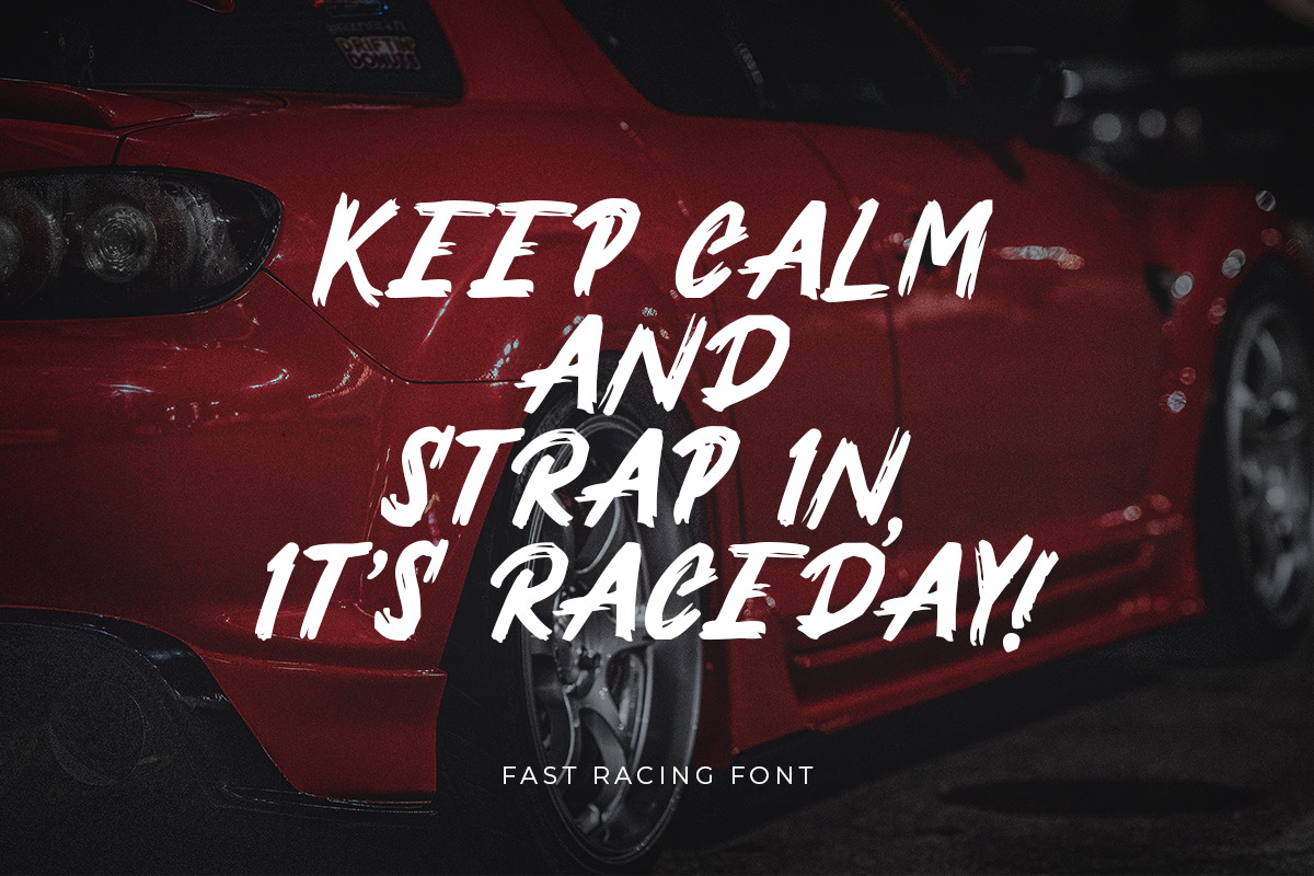 Fast Racing - Brave Handwritten Font Fast Racing - Brave Handwritten Font