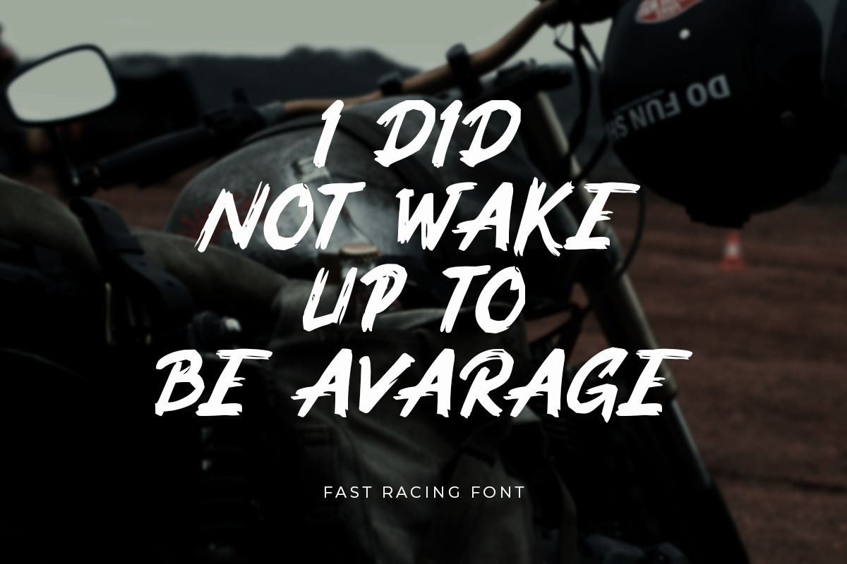 Fast Racing - Brave Handwritten Font Fast Racing - Brave Handwritten Font