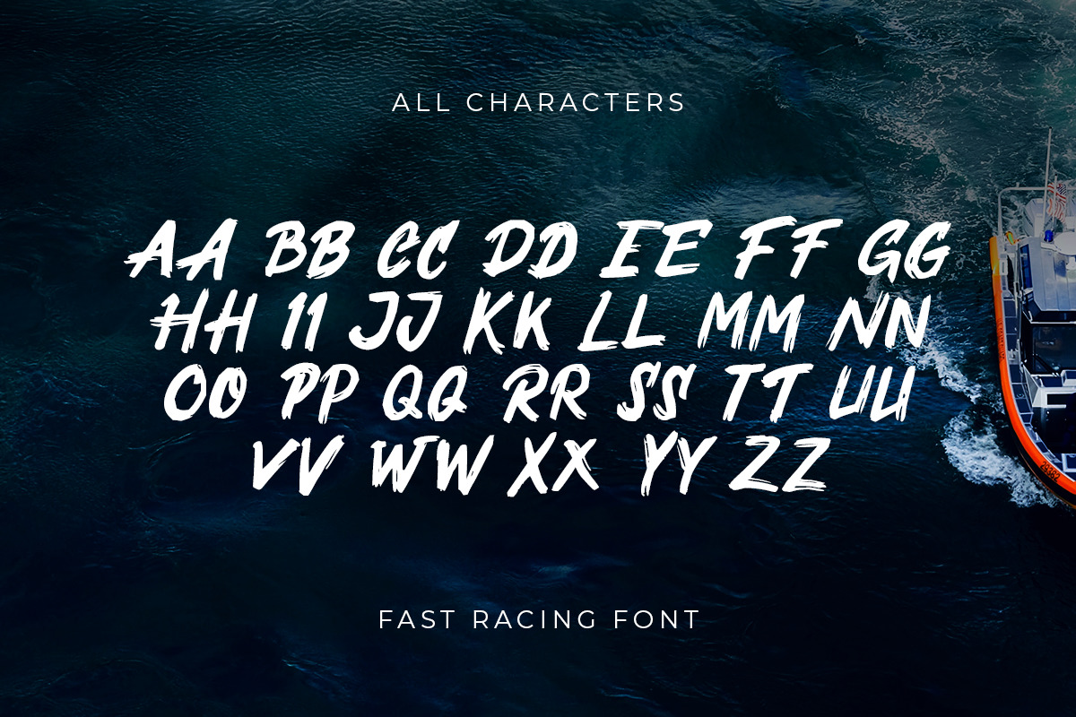 Fast Racing - Brave Handwritten Font Fast Racing - Brave Handwritten Font