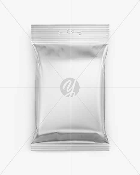 Matte Metallic Snack Package Mockup