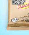 Matte Metallic Snack Package Mockup