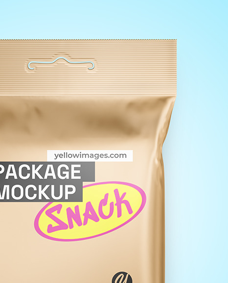 Matte Metallic Snack Package Mockup