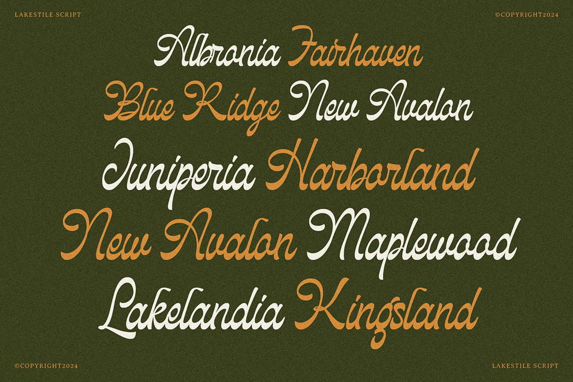 Lakestile - Classic Reverse Script Lakestile - Classic Reverse Script