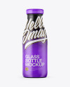 Glass Bottle in Matte Shrink Sleeve Mockup - Front View