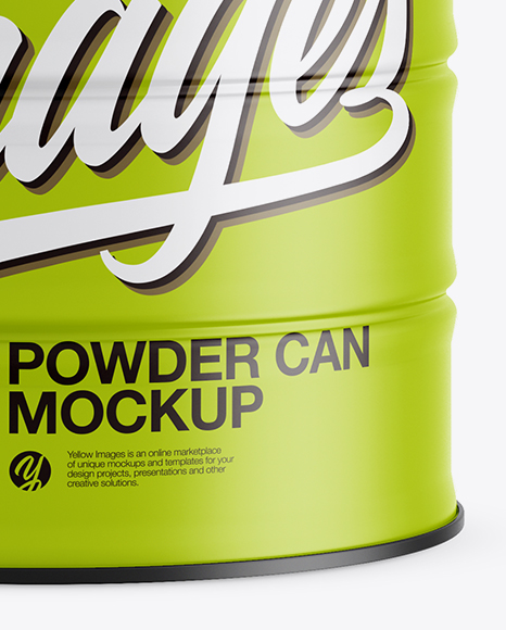 Matte Powder Can Mockup