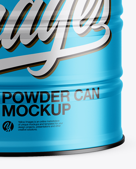Matte Metallic Powder Can Mockup Matte Metallic Powder Can Mockup