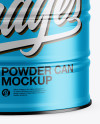 Matte Metallic Powder Can Mockup Matte Metallic Powder Can Mockup