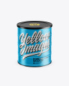 Metallic Powder Can Mockup (High-Angle Shot) Metallic Powder Can Mockup (High-Angle Shot)