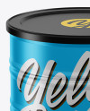 Metallic Powder Can Mockup (High-Angle Shot) Metallic Powder Can Mockup (High-Angle Shot)