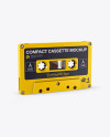 Compact Cassette Mockup - Half Side View