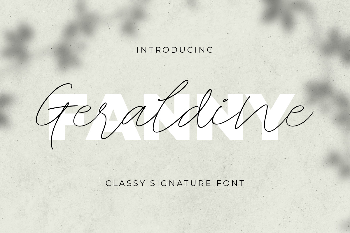 Geraldine - Classy Signature Font Geraldine - Classy Signature Font