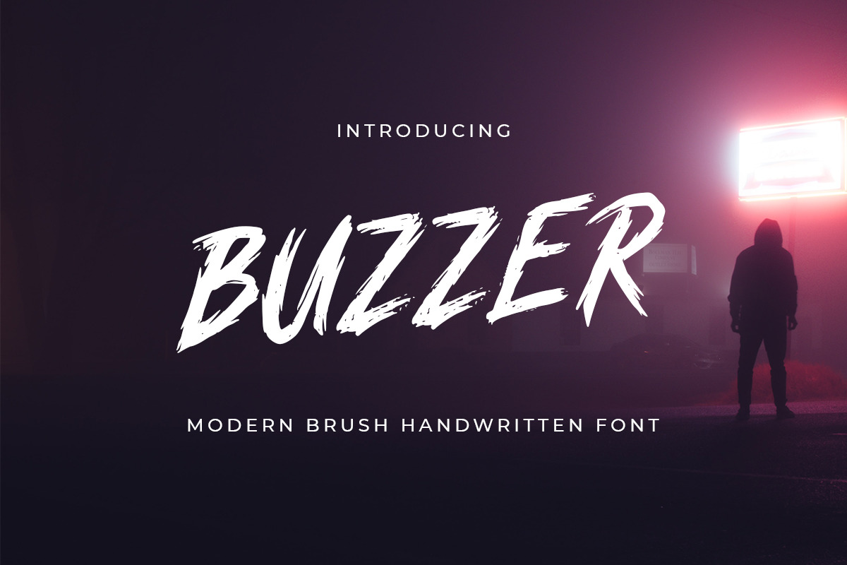 BUZZER - Modern Brush Handwritten Font BUZZER - Modern Brush Handwritten Font