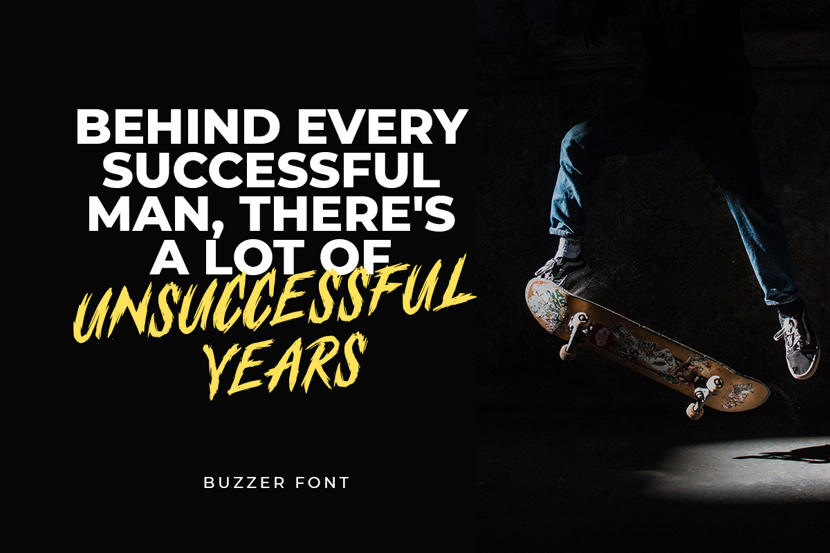 BUZZER - Modern Brush Handwritten Font BUZZER - Modern Brush Handwritten Font