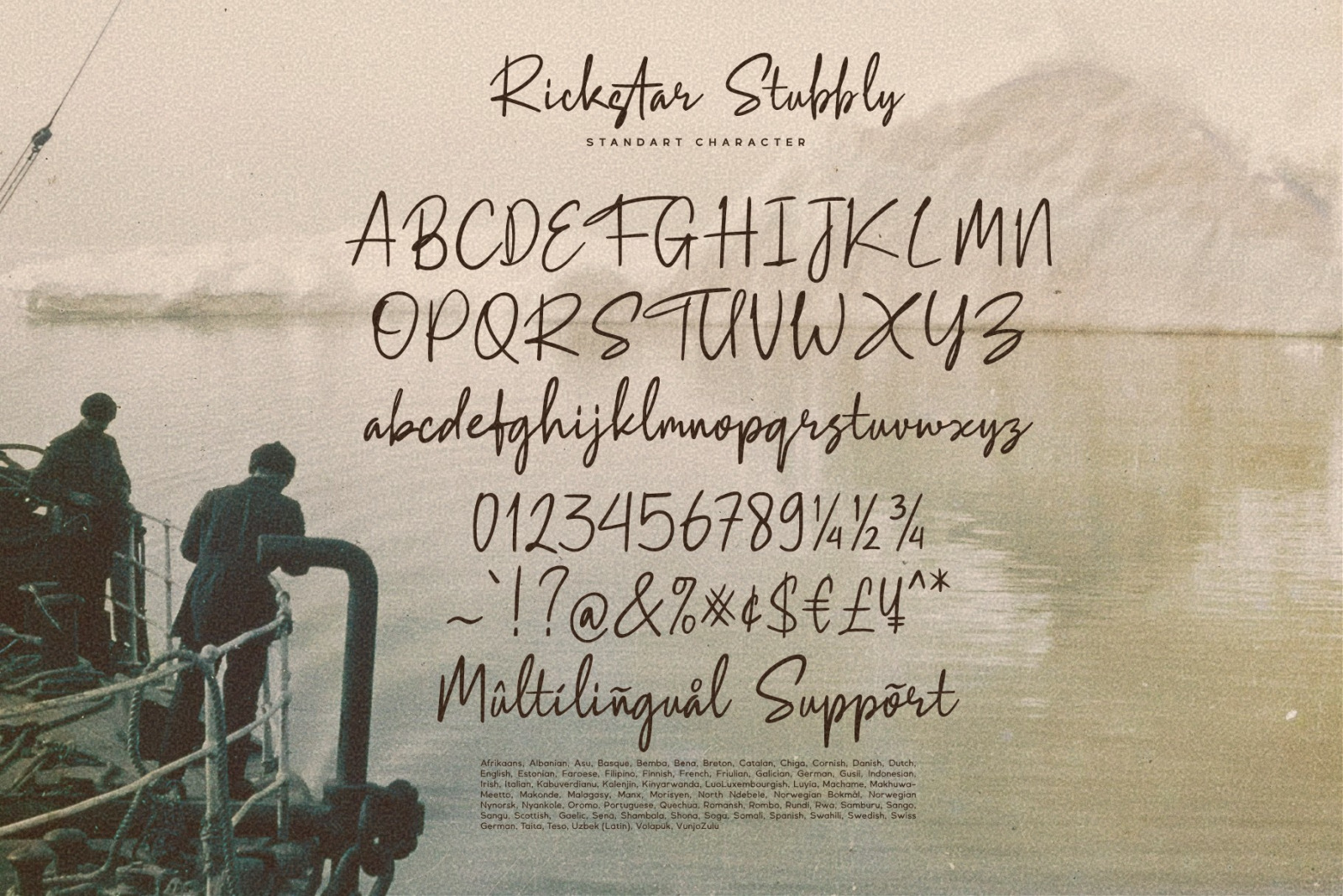 Rickstar Stubbly / Elegant Typeface Rickstar Stubbly / Elegant Typeface