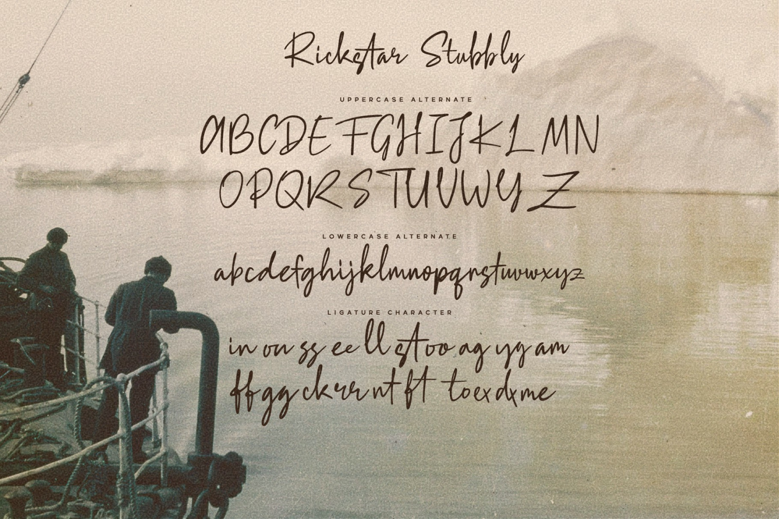 Rickstar Stubbly / Elegant Typeface Rickstar Stubbly / Elegant Typeface