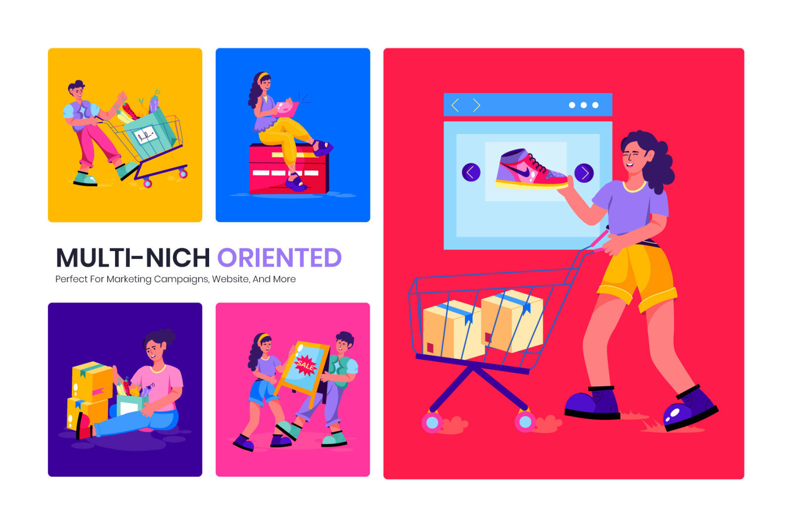Shopping Illustration Set Shopping Illustration Set