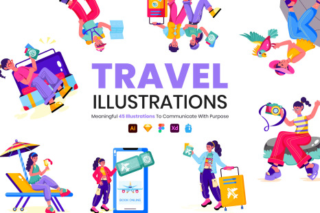 Animated Travel Illustrations - Flat illustrations